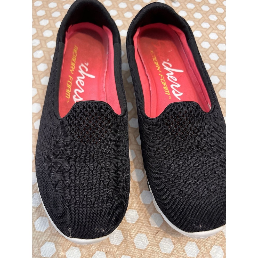 Skechers Memory Foam Women's Slip On Walking Shoes Black Size 6
